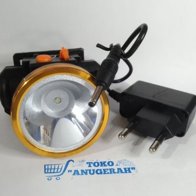 Headlamp senter kepala jumbo 100watt putih murah SNI