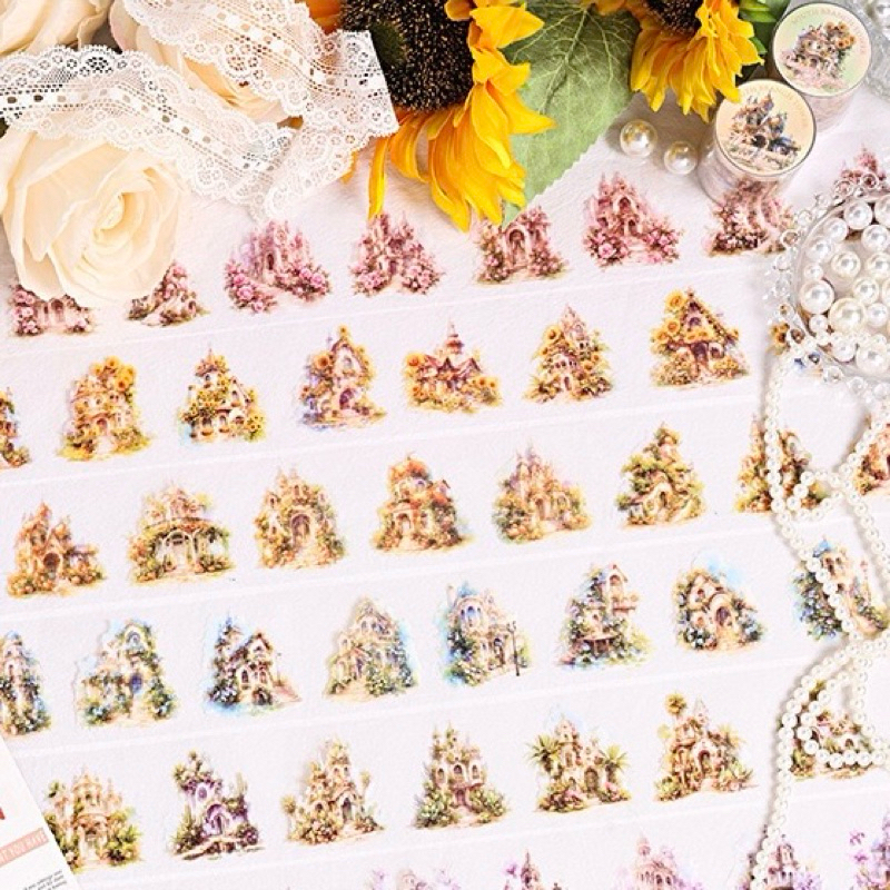 

(Kiricart) South Branch Tower / Castle PET with KISS CUT Sticker Aesthetic / Journaling / Scrapbooking / DIY / Art and Craft