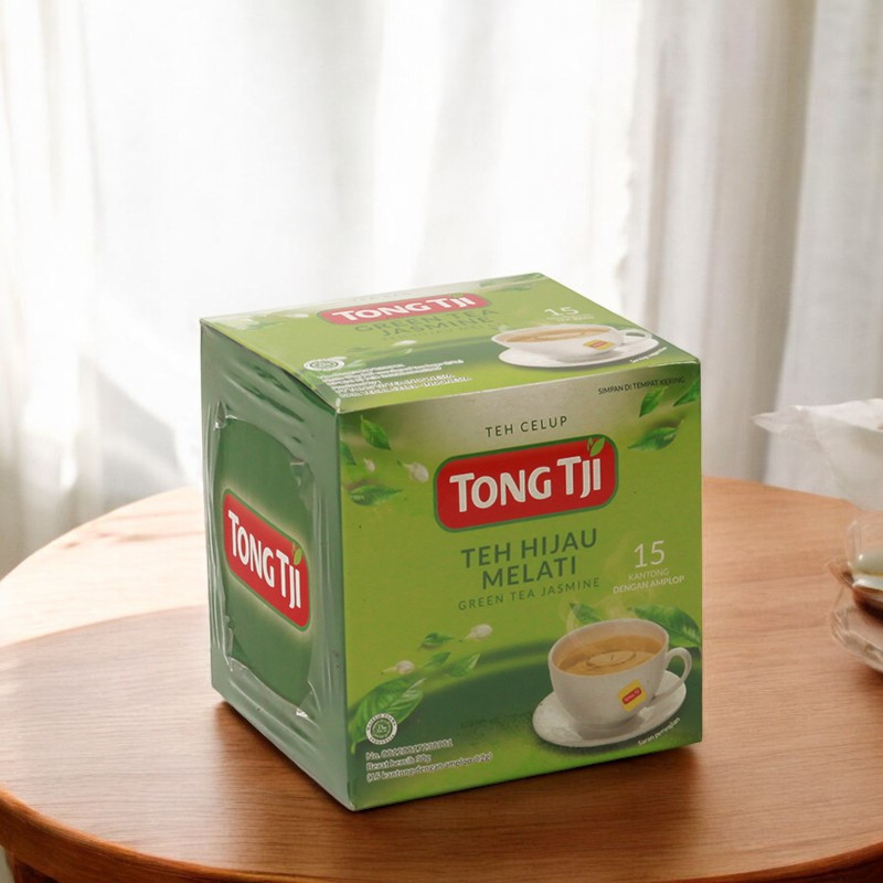 

Tong Tji Green Tea Jasmine 15s, Teh Celup per Karton isi 24 pack