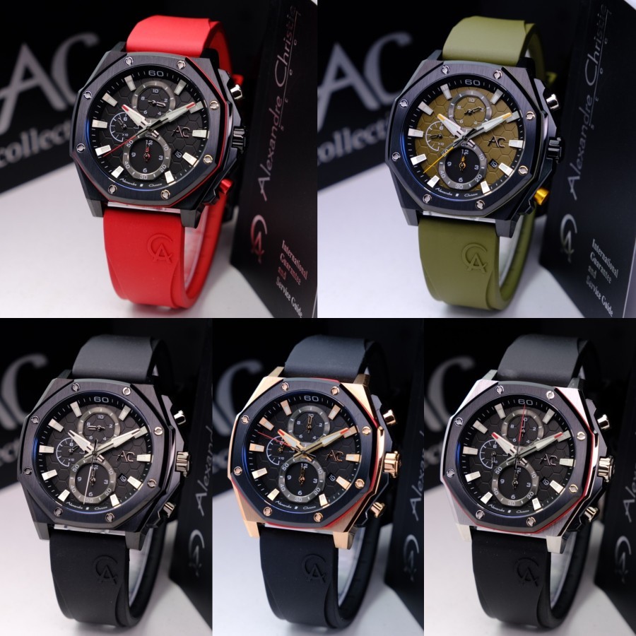 ALEXANDRE CHRISTIE AC 9601 AC9601 MCR RUBBER BLACK JAM PRIA ORIGINAL ORI