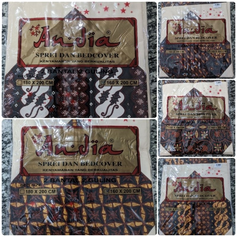 SPREI BATIK ANDIA 160x200 / 180x200 APLIKASI, BATIK KHAS SOLO