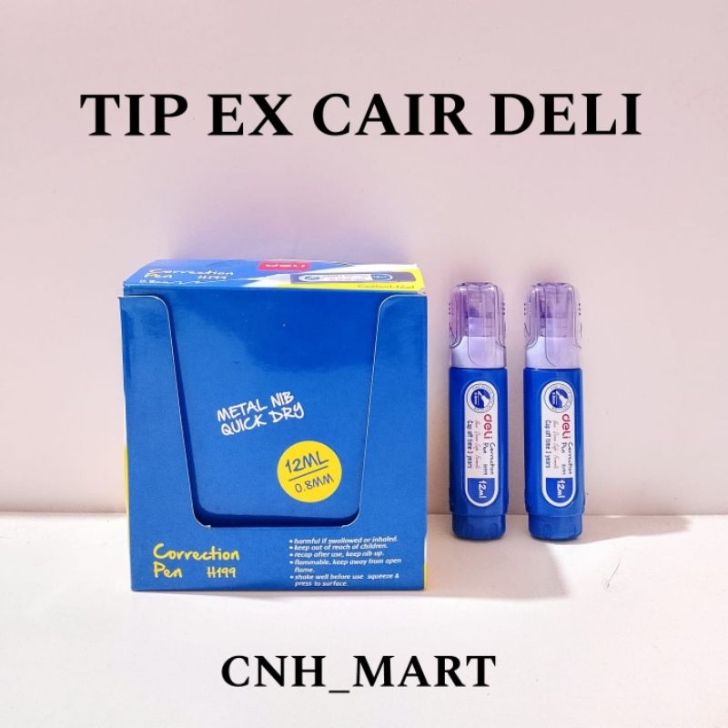 Tip Ex Cair Deli H199 12 ML - Correction Pen Deli