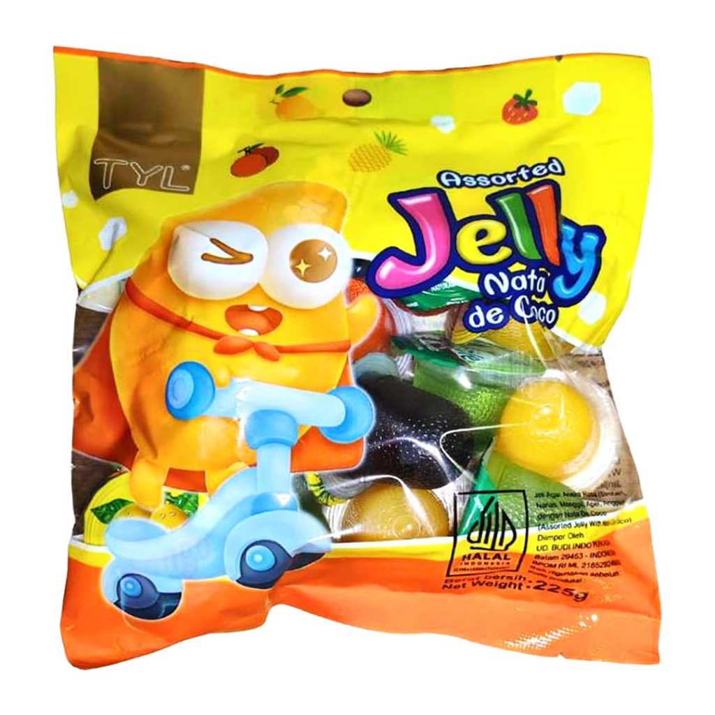 

TYL Assorted Jelly Nata De Coco 225g Halal Nata de Coco Aneka Rasa Buah