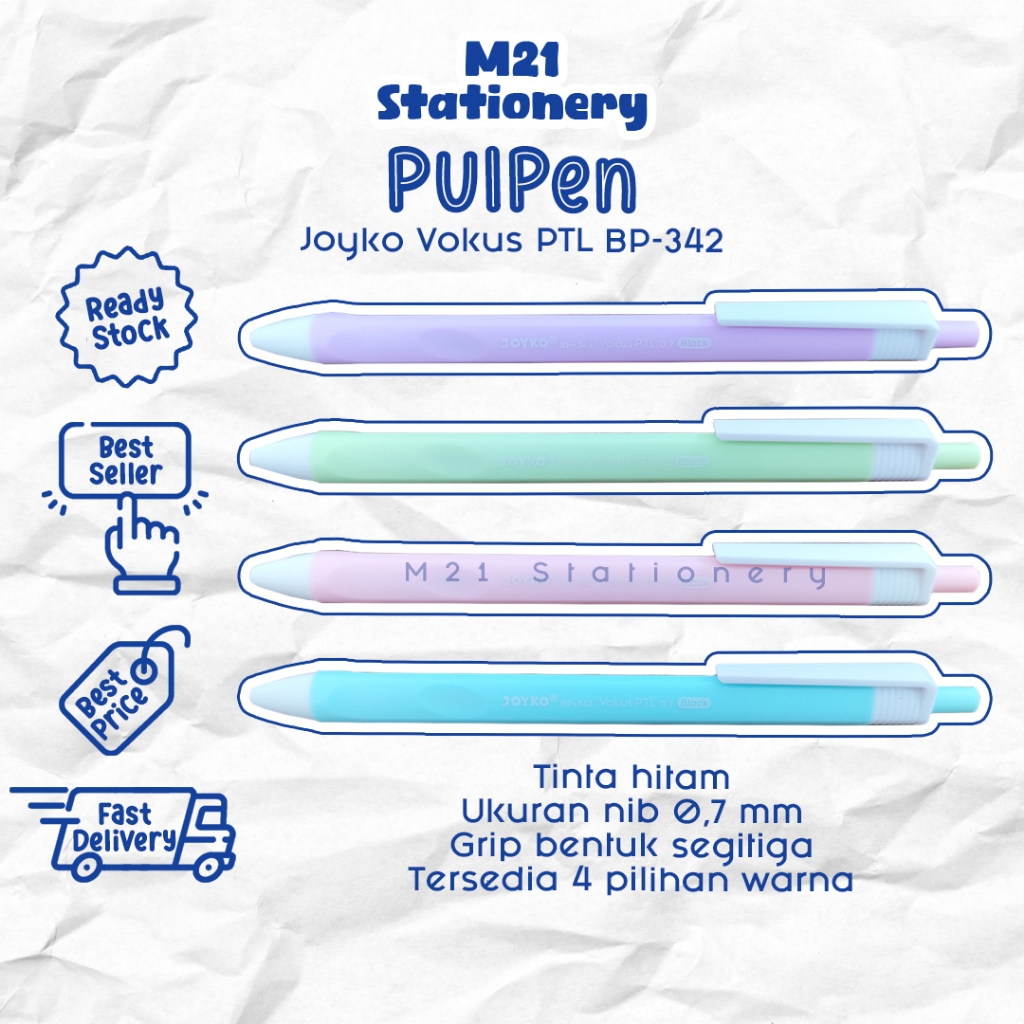 

(12 PCS) PULPEN JOYKO VOKUS PTL BP-342 / PULPEN MURAH TINTA HITAM GROSIR 1 PACK BOLPEN PENA MINIMALIS 0,7 MM ALAT TULIS SEKOLAH KANTOR M21 STATIONERY JOGJA