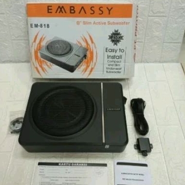 Subwoofer Kolong EMBASSY EM-818 - Subwoofer Aktif EMBASSY EM-818 - Subwoofer Kolong Jok EMBASSY EM-8