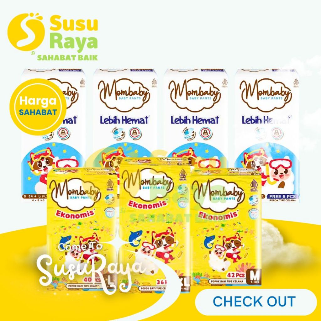 MOMBABY EKONOMIS MOMBABY REGULAR PANTS S54+6/M50+6/L42+6/XL36/XXL32+6