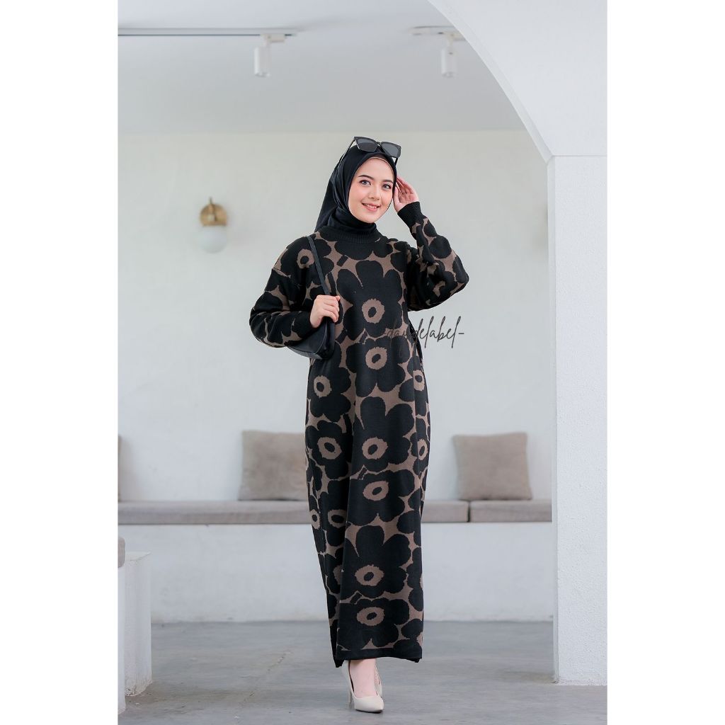 REALPICT PAKAIAN WANITA GAMIS KNIT TUNIK IMPORT RAJUT PREMIUM OVERSIZE TERBARU KEKINIAN