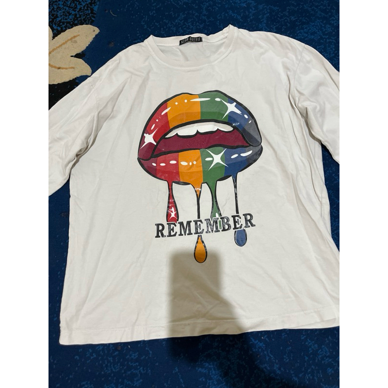 kaos oversize putih ld 120cm