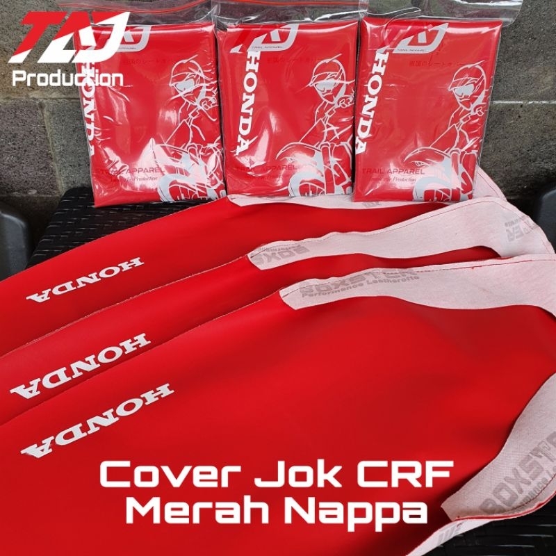 CFR cover bungkus kulit jok honda crf warna merah nappa