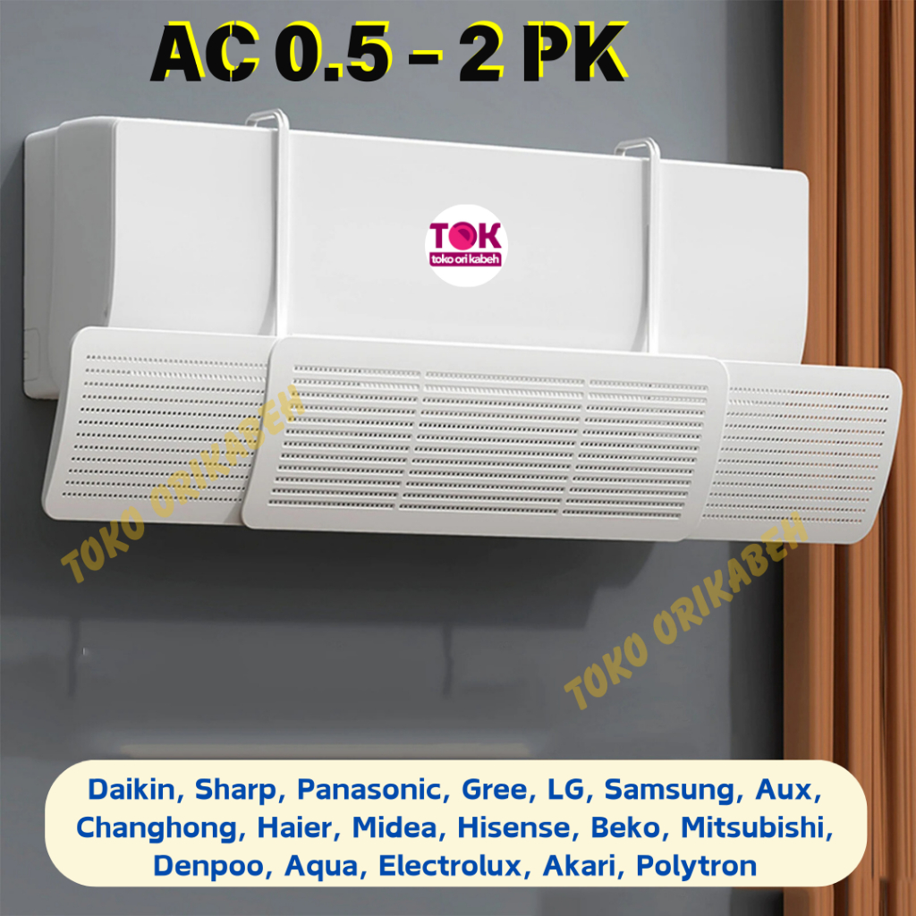 Cover Penahan Hembusan Angin Indoor Reflektor Talang AC Penghalang Penutup AC Kamar Anti Angin