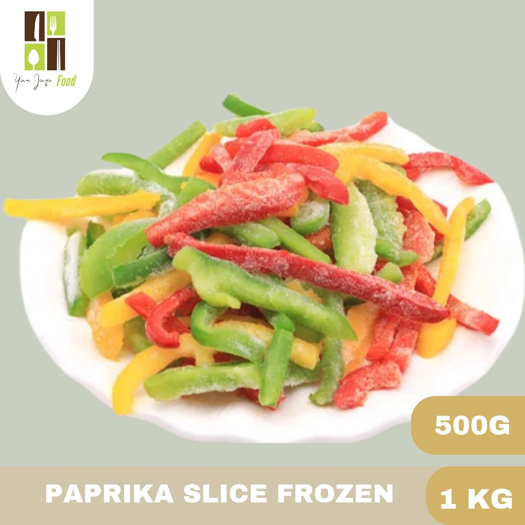 

Mixed Pepper Slice Frozen / Paprika Slice Campur / Paprika Beku / Paprika Potong Kemasan 1KG/500g