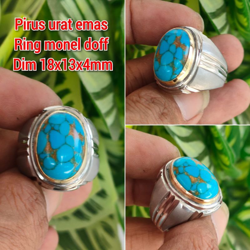 CINCIN BATU PIRUS URAT EMAS RING MONEL DOFF