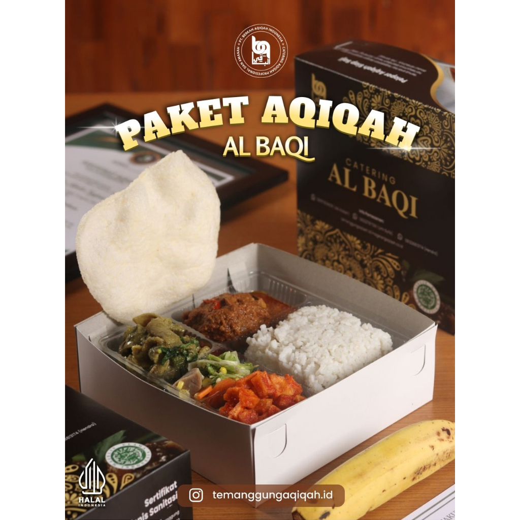 

Paket Aqiqah Al Baqi | Paket Aqiqah Spesial | 100 Nasi Box Kirim Temanggung Wonosobo Magelang Purworejo Salatiga Jogja Semarang