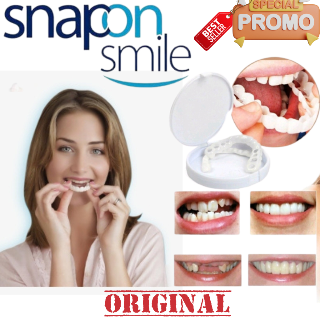 Snap on Smile Gigi Palsu Veener Gigi Perfect Smile Gigi Palsu Untuk Gigi Ompong