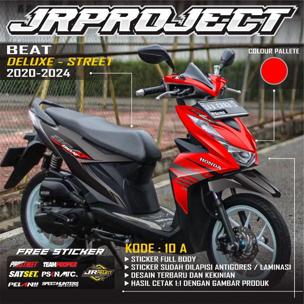 Stiker Decal Beat Deluxe Fullbody - Decal Beat deluxe motif orisinil - Decal Beat Deluxe / street fu