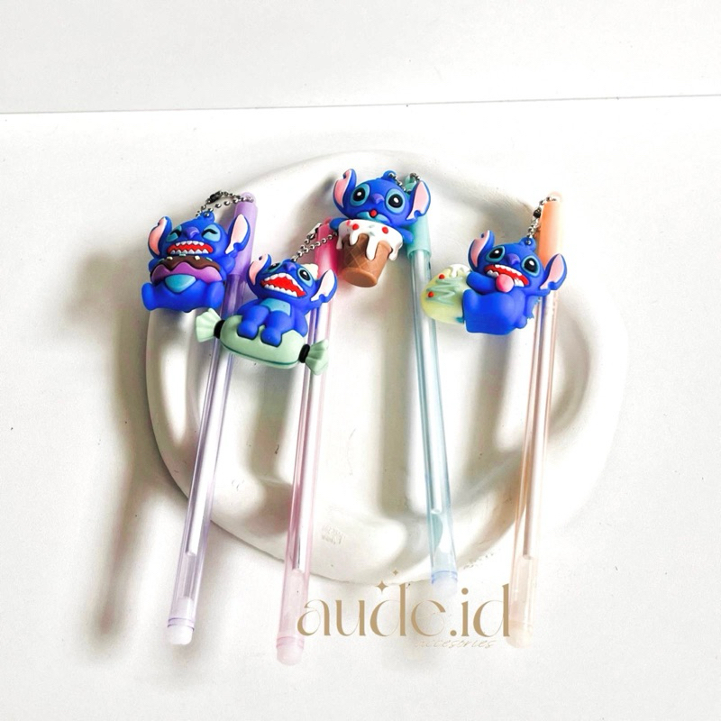 

AUDE - Pulpen Karakter Stitch Karet | Pulpen Gantungan Lucu | Pulpen Anak Sekolah | Pulpen Karakter | Pulpen Lucu