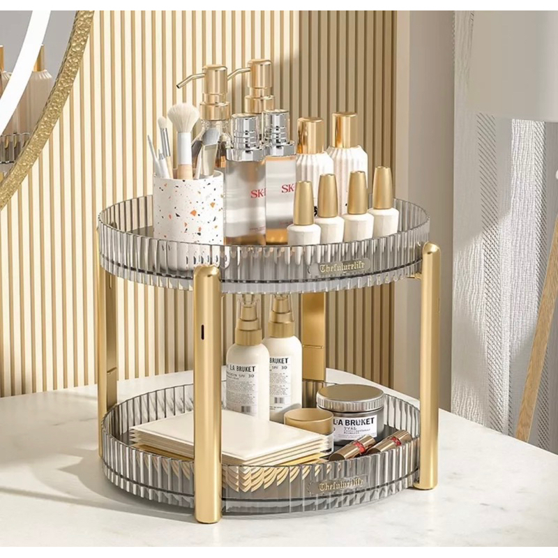 Wadah Penyimpanan Putar /Rak Kosmetik putar/Buah/Bumbu Desktop Organizer/ rak akrilik putar