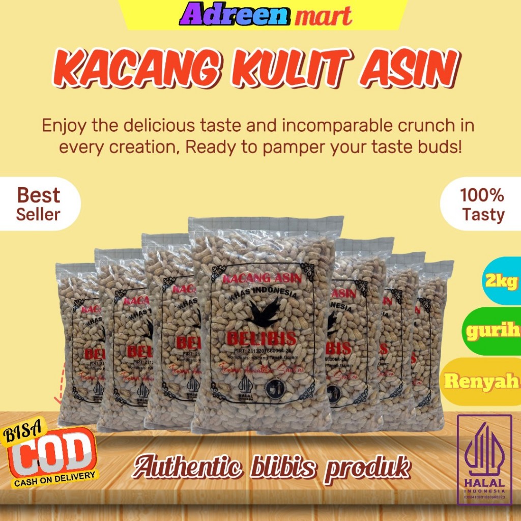 

[100% BEST SELLER ] Kacang garing asin belibis