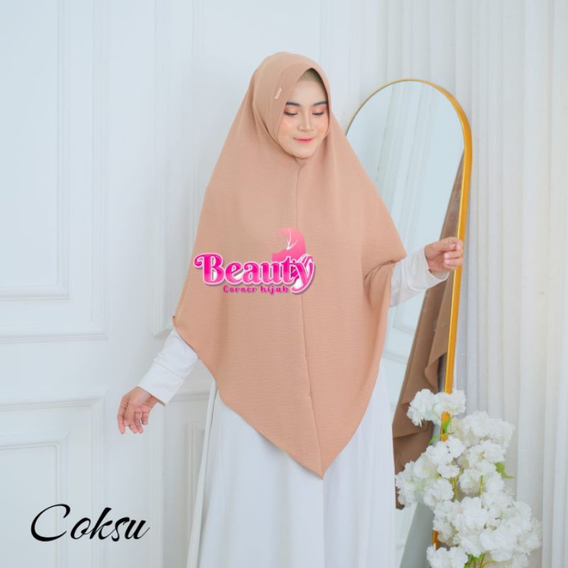 Kerudung Haji/Jilbab Umroh/Khimar Instan Pet Antem Jumbo XXL Crinkle  Airflow