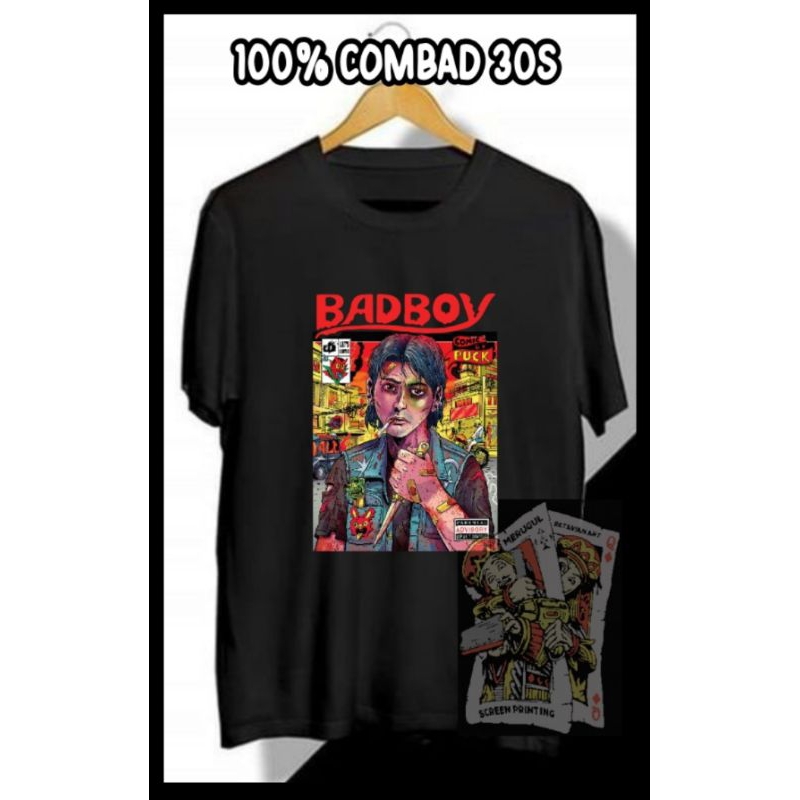 MRGL KAOS SABLON " BADBOY " + FREE STIKER