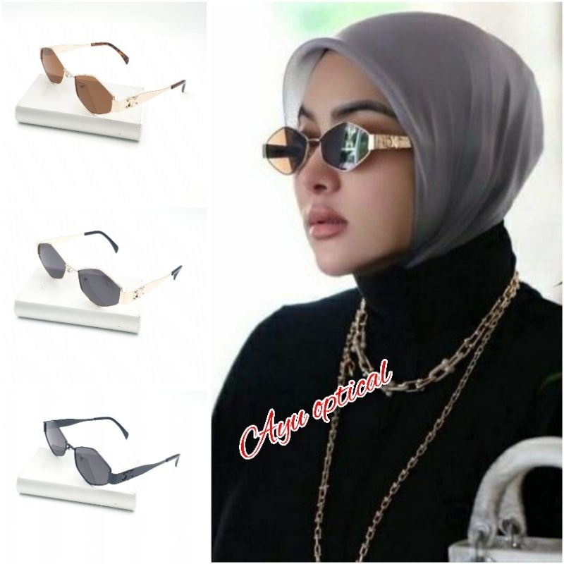 kacamata ( SUNGLASSES ) Lensa hitam untuk mata normal