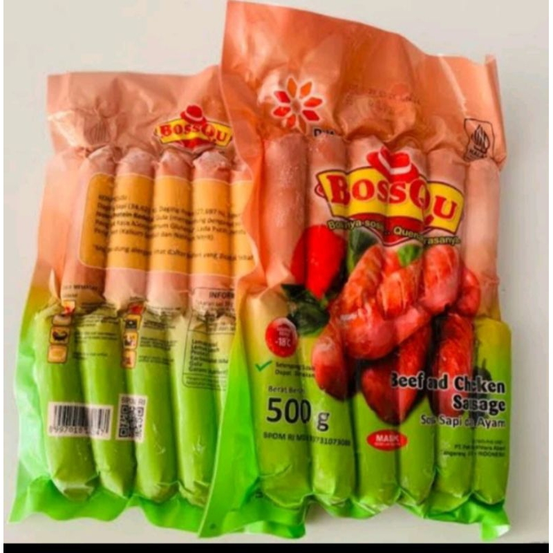 

PROMO!!, BossQue Sosis Sapi Bakar 500 gram isi 13 pcs, Harga Asli 38rb. expired 20 November 2024