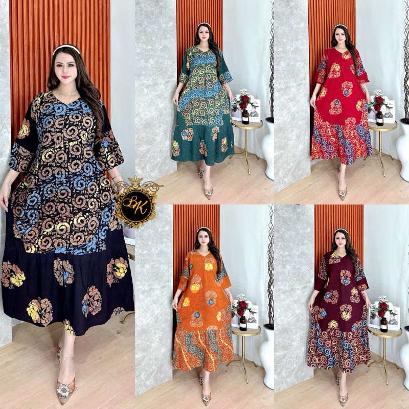 Sekdress Ld 130 | Daster Cap Jumbo Ld 130 | Longdress Ld 130| Gamis Lengan Panjang Ld 130 |Longdress