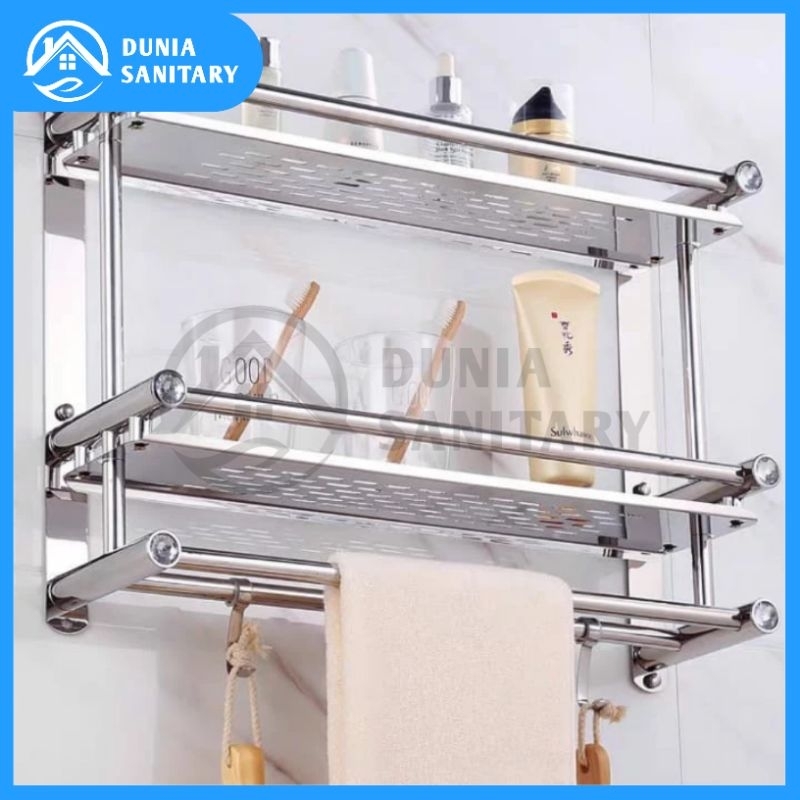 Rak Kamar Mandi Stainless | Rak Sabun Dinding Kamar Mandi