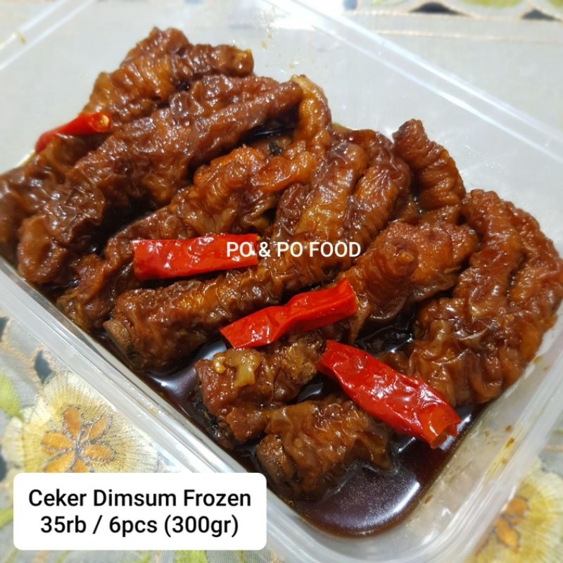 

Ceker Dimsum Frozen 6 pcs (300gr) Kuah Kecap Sedikit Pedas | Kaki Ayam Masak Kecap Manis Gurih Pedes Lauk Beku Praktis Home Made Sayur Masakan Rumahan Ready to eat makanan siap saji instant food murah enak lezat chicken | 단맛 닭발 딤섬