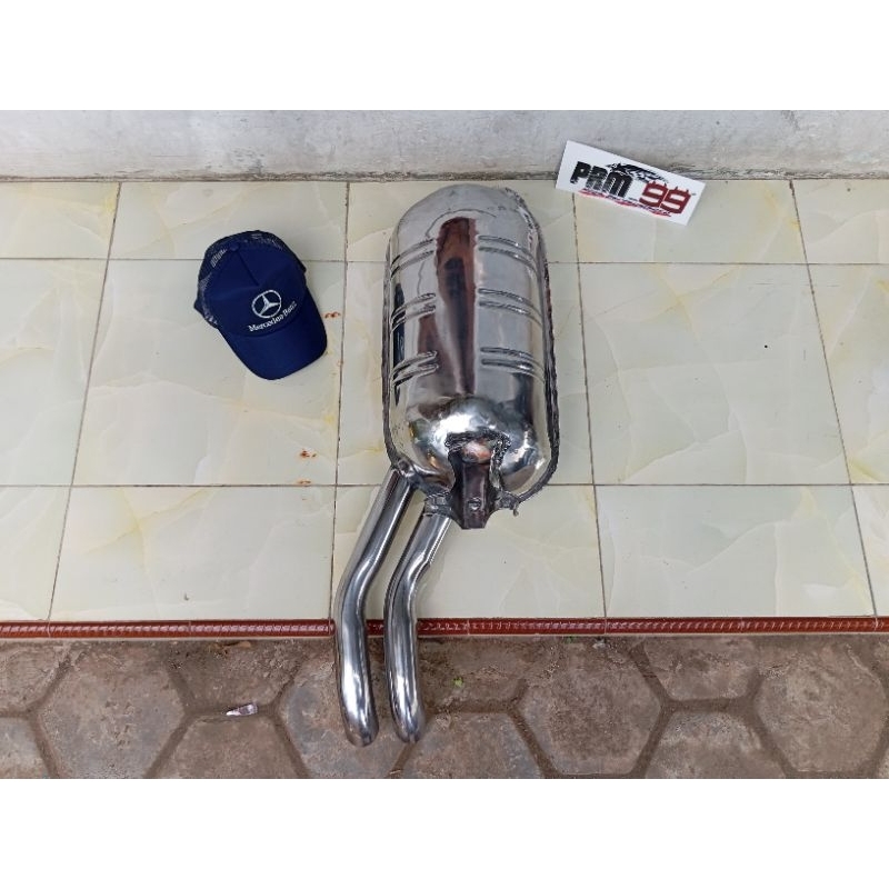 knalpot Mercedes Benz W124 300E tabung belakang material stainles steel kualitas premium
