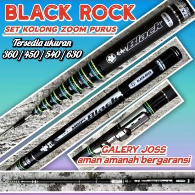 tegek kolong zoom black rock 360 450 540 630 tegek kaku bahan carbon