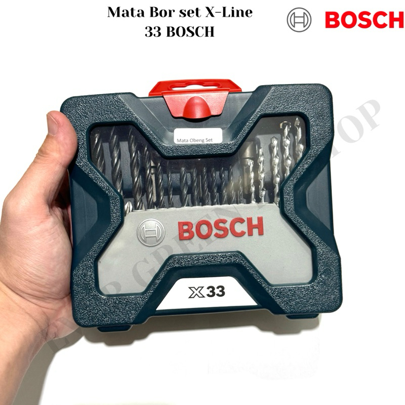 MATA BOR Set BOSCH X-LINE 33 Pcs Dan MATA OBENG Set BOSCH X-LINE 33 Mesin Bor Listrik Gerinda Tangan