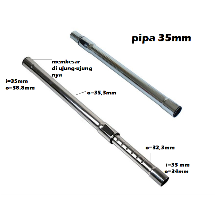 Telescopic Vacuum cleaner pipe Pipa teleskopik vacuum cleaner