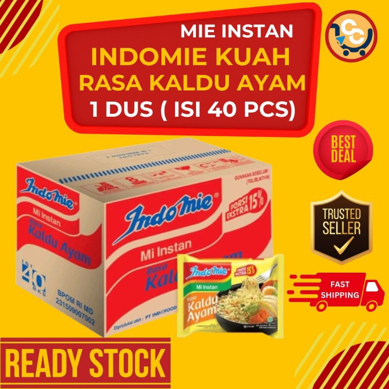 

Indomie kuah rasa Kaldu Ayam (1dus isi 40pcs)