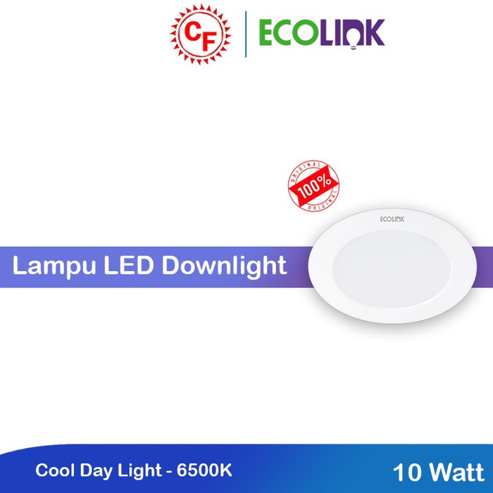 Ecolink Lampu Downlight Led 10watt 6500K Putih Ecolink