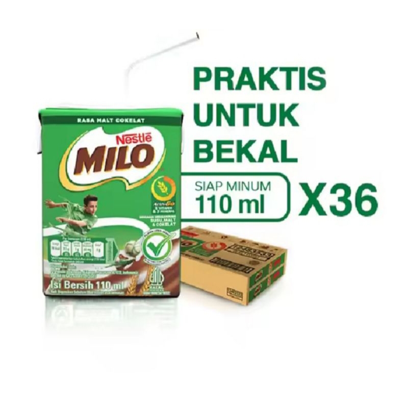 

Milo UHT Cokelat 110ml × 36pcs (karton)