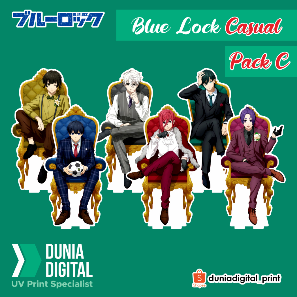 Blue Lock Casual Pack C standee akrilik | seishiro nagi meguru bachira itoshi rin yoichi isagi hyoma