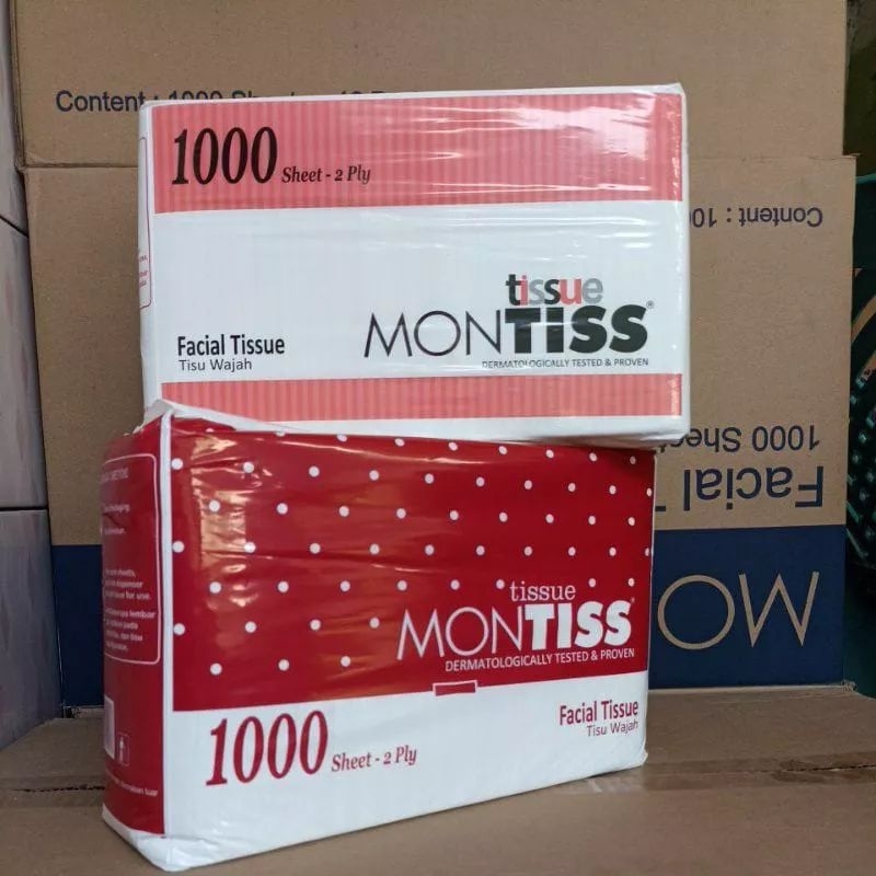 MONTISS FACIAL TISSUE 1000 SHEETS / MONTISS TISSUE 1000 Sheets - 2 ply
