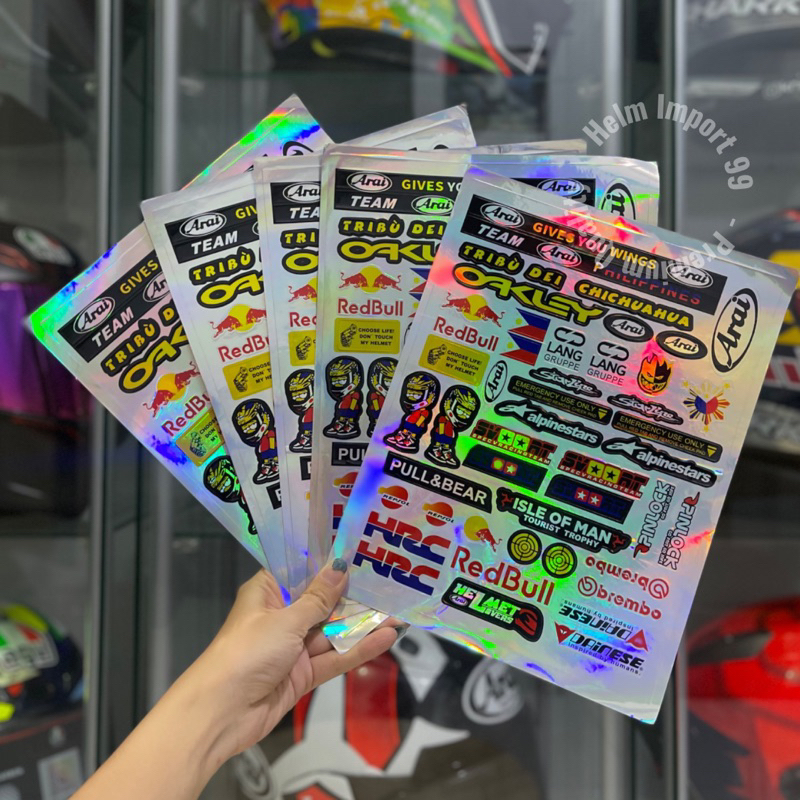 LIMITED STOCK STIKER ARAI FULLFACE FULLSET HOLOGRAM