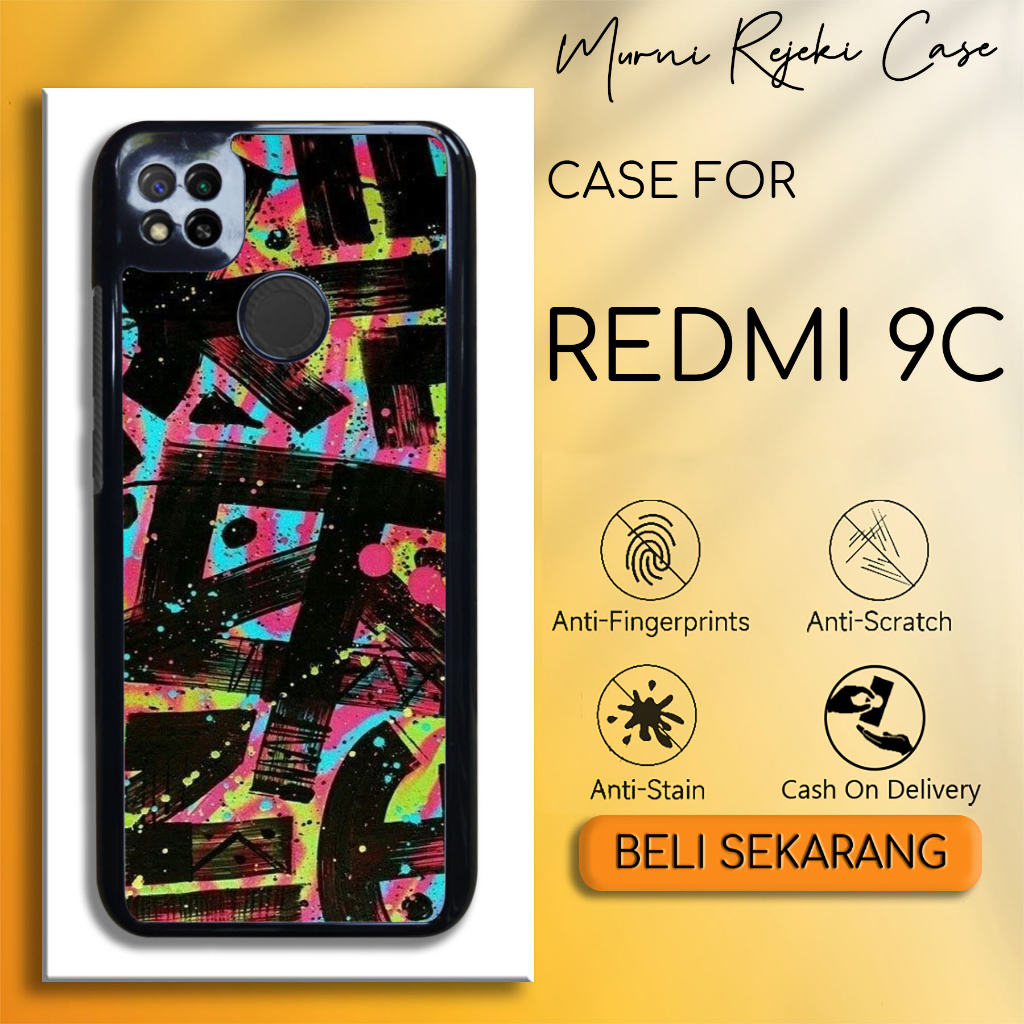 Casing REDMI 9C Case REDMI 9C Kesing Terbaru Anime Motif Doodle Softcase Hardcase Premium Glossy Kar