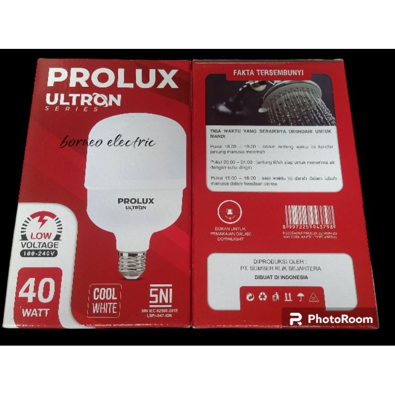 Led capsul ultron/ lampu ultron / bohlam lampu 40w putih