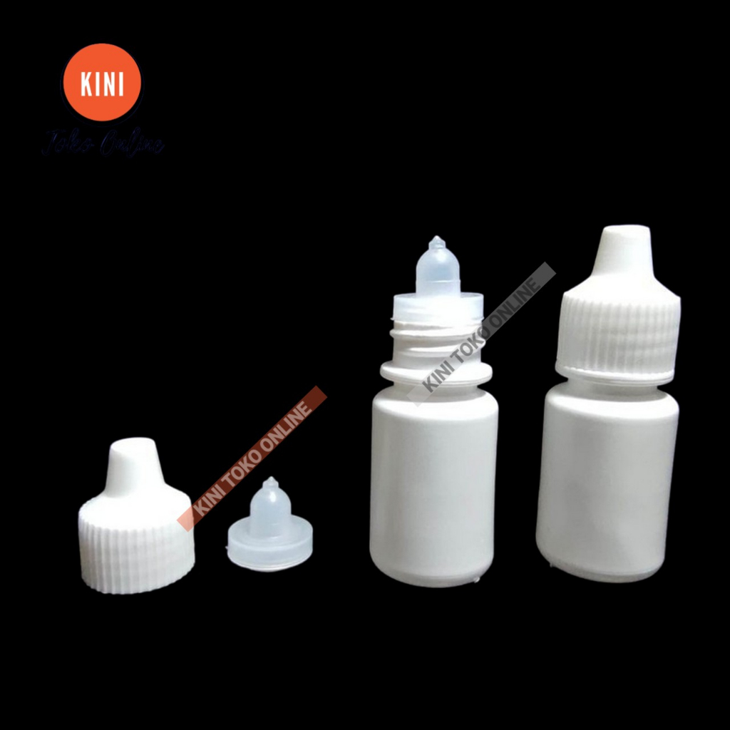 CC botol tetes 15 ml  POLOS NON SEGEL plastik hitam putih natural 15ml pentol essen mata