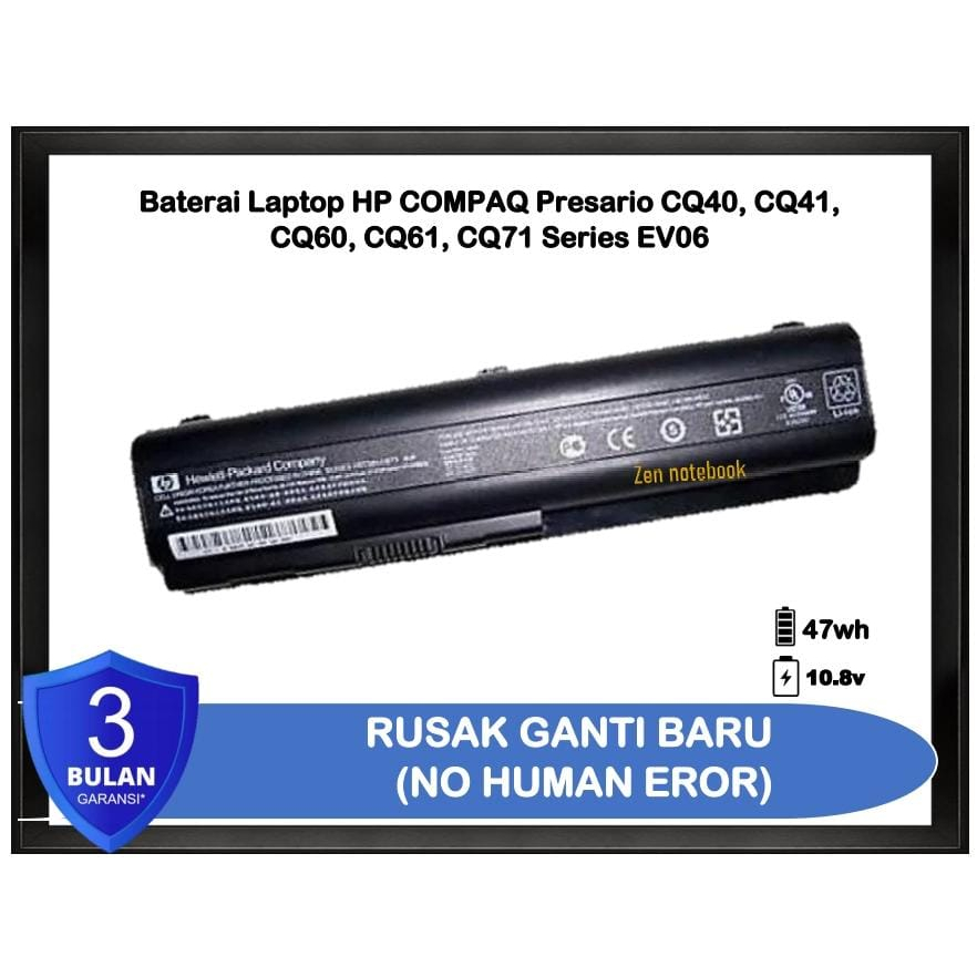 Baterai Battery Batre CQ40 Laptop HP COMPAQ Presario CQ40, CQ41, CQ60