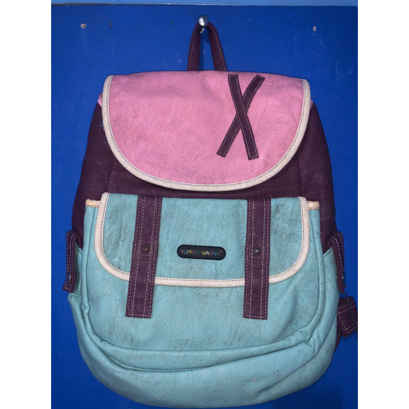 Preloved tas ransel rumah warna