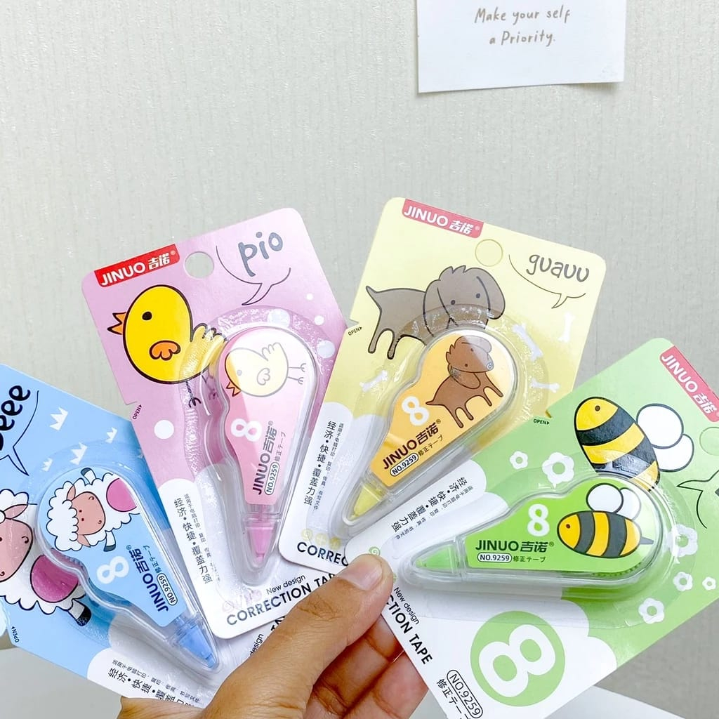 

JM Tipe-X Karakter Lucu 8M Correction Tape Students Tipe-X Kertas Mini Karakter TIPEX Roll 8M