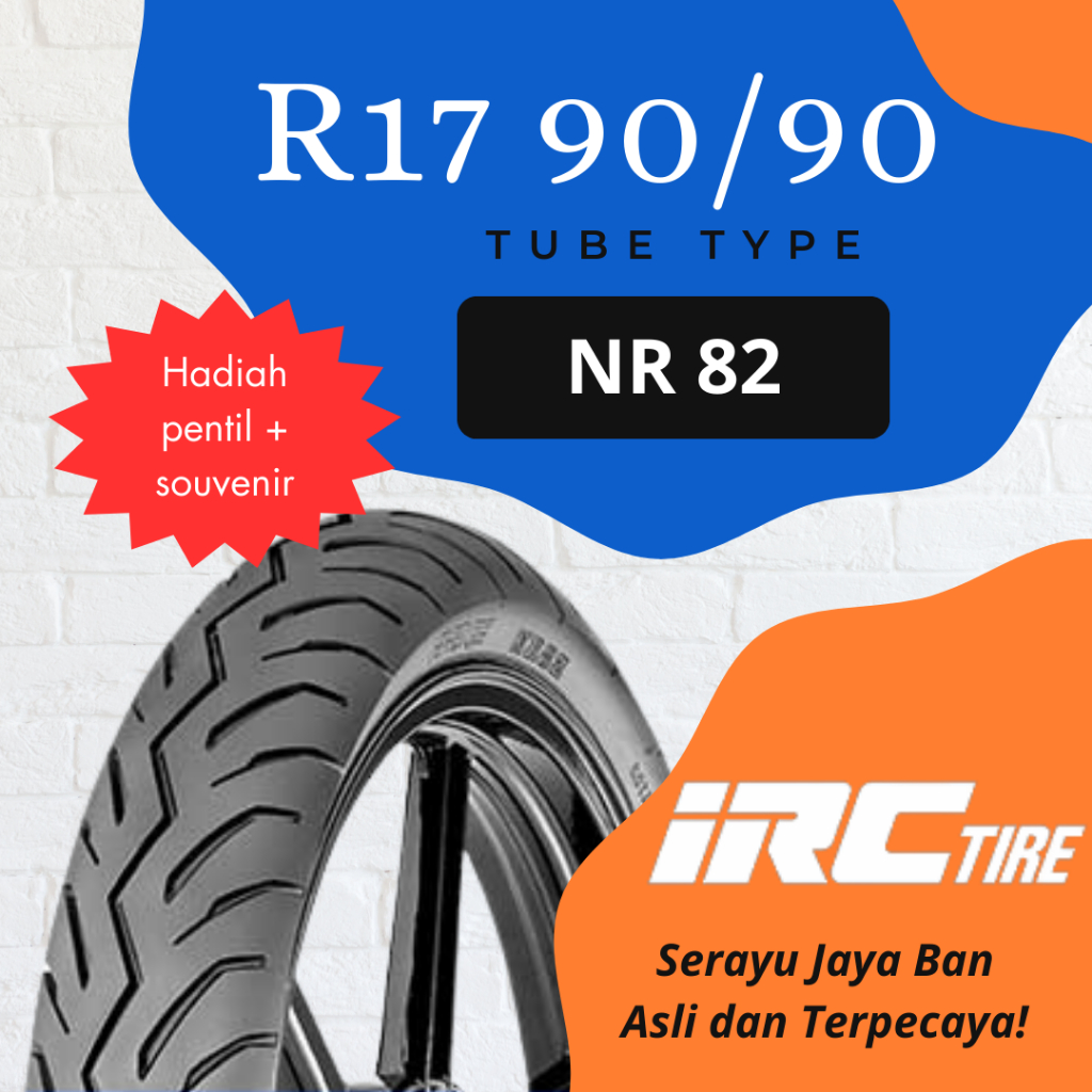 Ban motor IRC ring 17 90/90 NR 82 NON tubeless