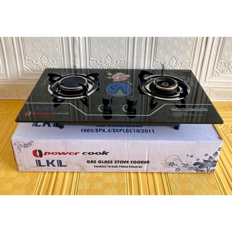 kompor tanam LKL powercook 2tungku mix bara bisa tanam bisa duduk free paking kayu