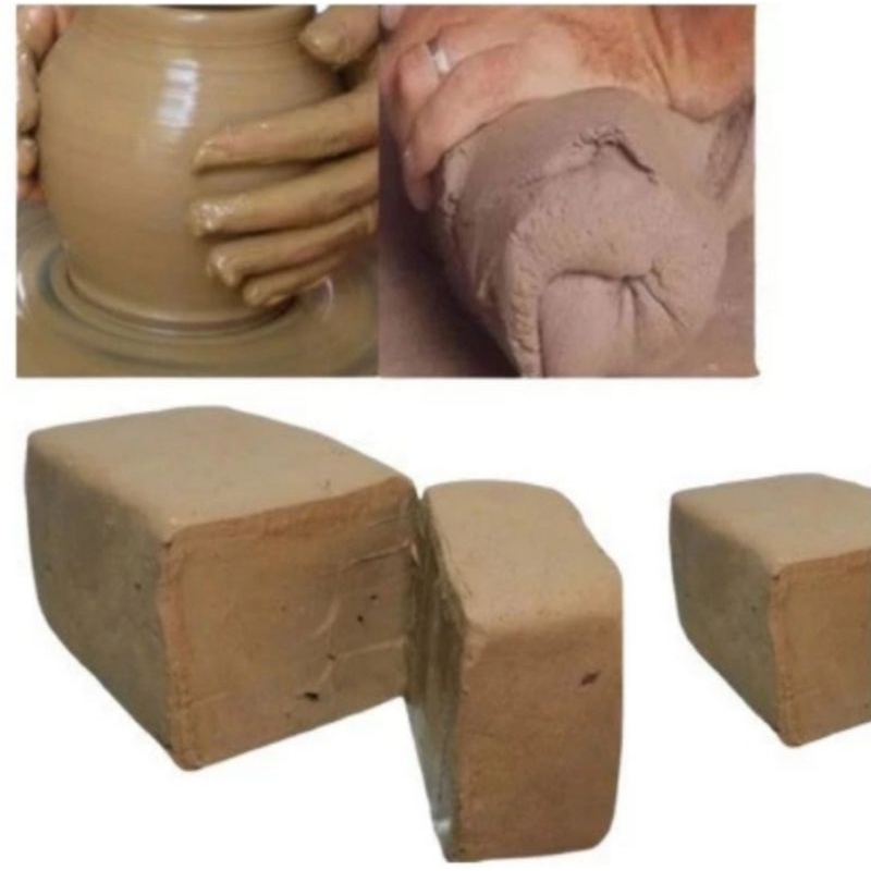 Tanah liat tanah lempung untuk prakarya anak sekolahan SD/TK 1kg