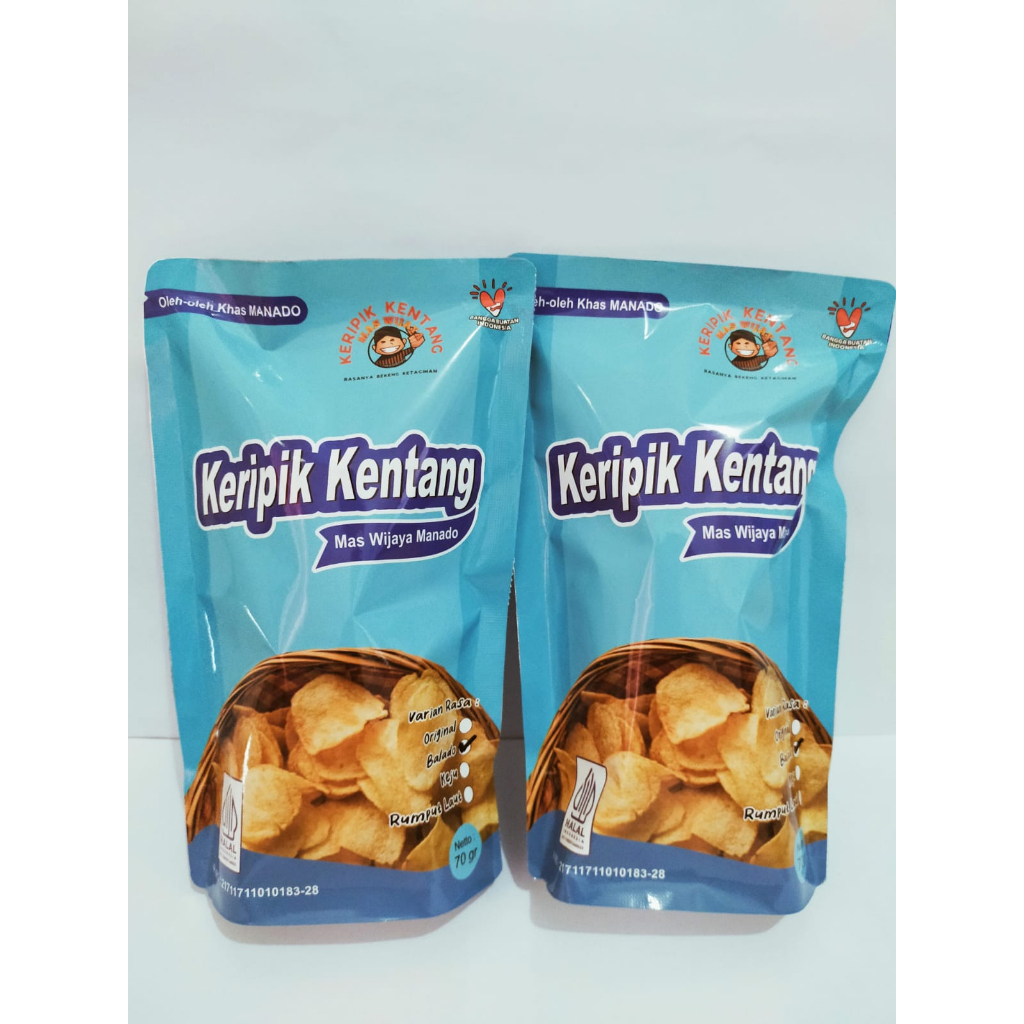 

Mas Wijaya paket bundling keripik kentang varian balado dan keju 70gr