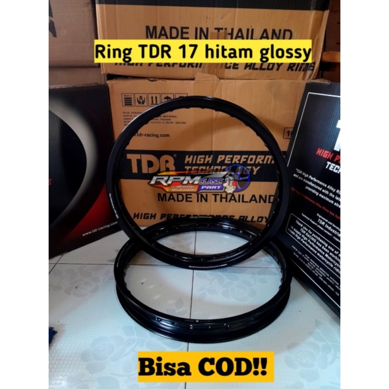 Velg TDR Racing original hitam glossy size 140 160 185 ring 17 velg tdr hitam gilap uk 140 160 185
